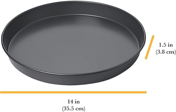 AirPerfect Nonstick 16 Pizza Pan - Set of 2 - Pizza Trays for Oven Perforated Round Pizza Pan Carbon Steel Baking Pan Homemade Frozen & Leftover Slices