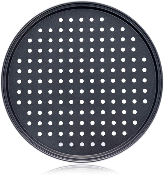 Pizza Pan 13½ inch Round Pizza Tray Pizza Baking Sheet for Home Restaurant Party Healthy & Heavy Duty Dishwasher Safe & Easy Clean - Set of 4