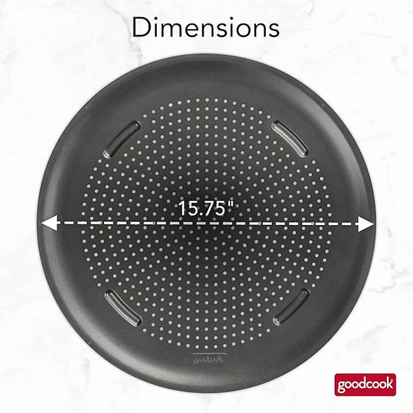 Metallic Professional 14-Inch Deep Dish Pizza Pan Non-Stick Carbon Steel Perfect for Chicago Style Pizza Cookie Cakes and more