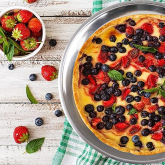 Pan Pizza Pan for Oven Stainless Steel Pizza Tray 10-12-14-16Inch (10x1.4inch)