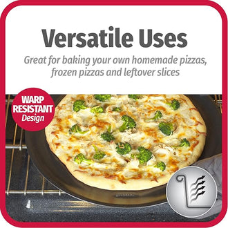 Hybrid Nonstick Pizza Steel for Pizzas and Flatbreads Up to 14 Dishwasher-Friendly BBQ and Oven-Safe Up to 900°F
