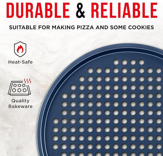 12 Inch Pizza Pan Set of 8 Stainless Steel Pizza Tray Round Non-Stick Coating Pizza Plate for Oven Kitchen Baking Home Restaurant Dishwasher Safe （Silver）