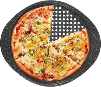 12 Pieces Pizza Pan Bulk Restaurant Aluminum Pizza Pan Set Round Pie Cake Plate Rust Free Cake Tray for Oven Baking Home Kitchen Restaurant Easy Clean(16 Inch)