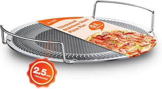 16 inch Pizza Pans with Holes Interior Diameter 13 Inch Round Pizza Tray for Oven Non Stick Perforated Carbon Steel Pizza Pan