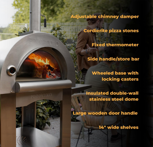 Wood-Fired Pizza Oven with Professional Grade